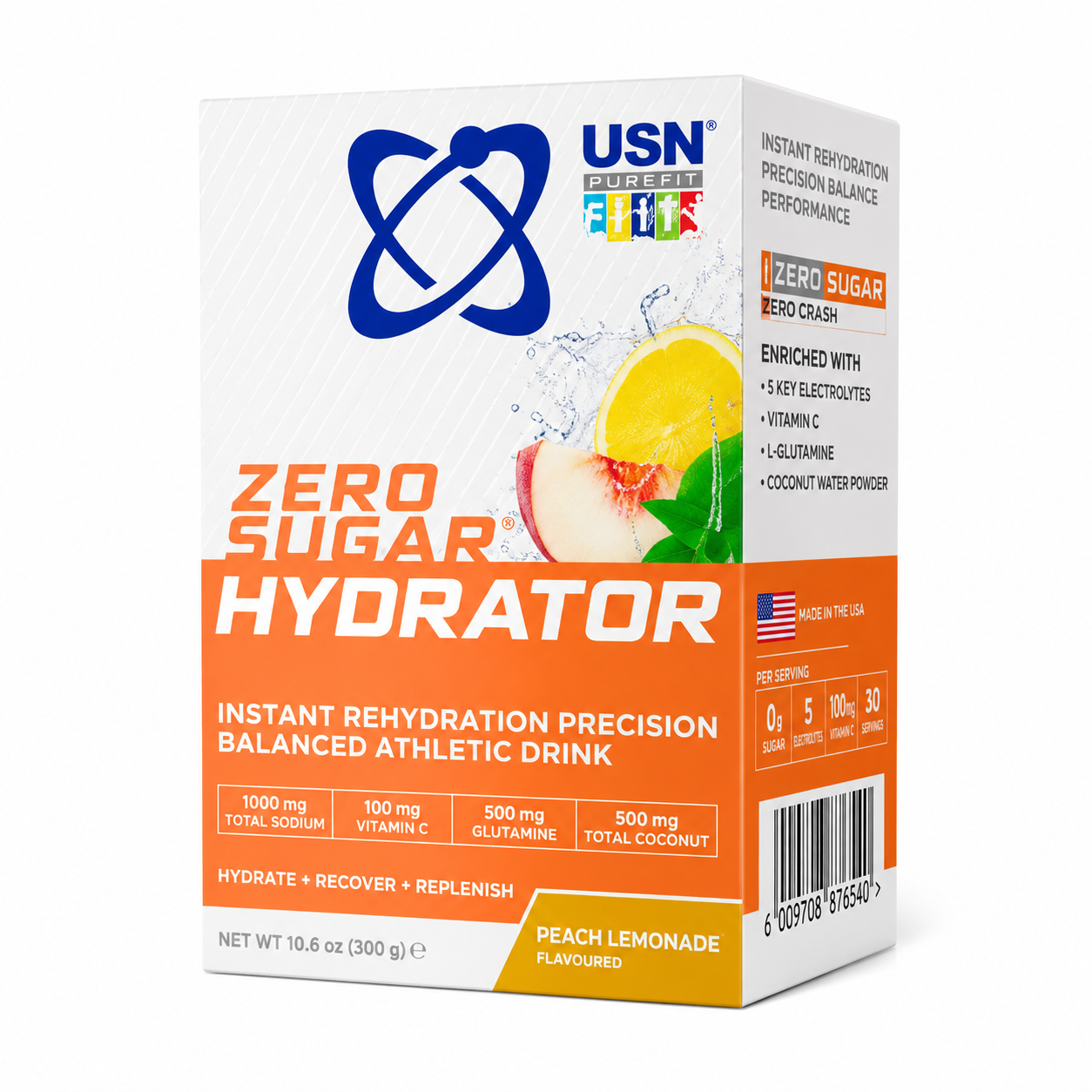 USN Zero Sugar Hydrator Peach Lemon 7.5g x10